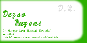 dezso muzsai business card